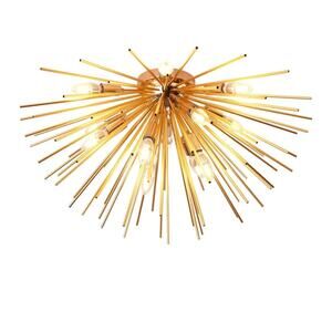 Gold Sputnik 12-Light Firework Ceiling Light Fixture